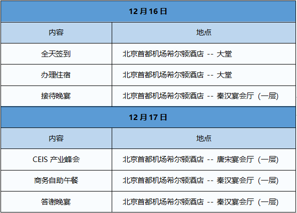 會(huì)議日程安排